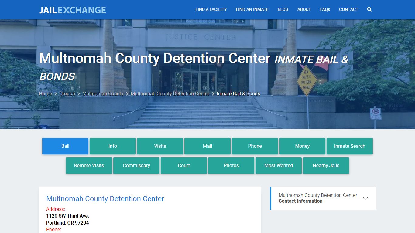 Multnomah County Detention Center Inmate Bail & Bonds - Jail Exchange