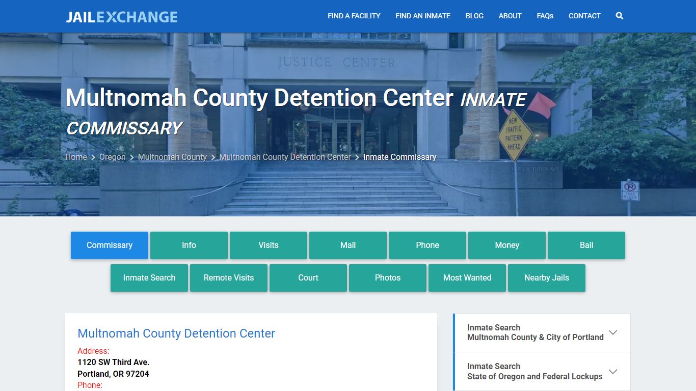 Multnomah County Detention Center Inmate Commissary - Jail Exchange